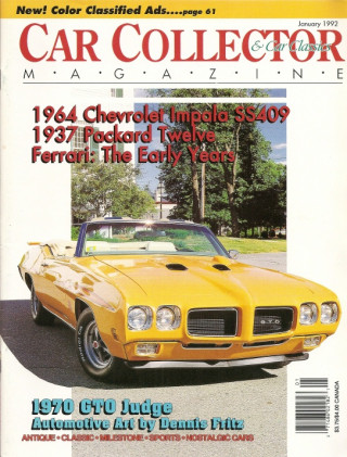 CAR COLLECTOR & CAR CLASSICS 1992 JAN - '64 IMPALA SS409, '37 PACKARD 12